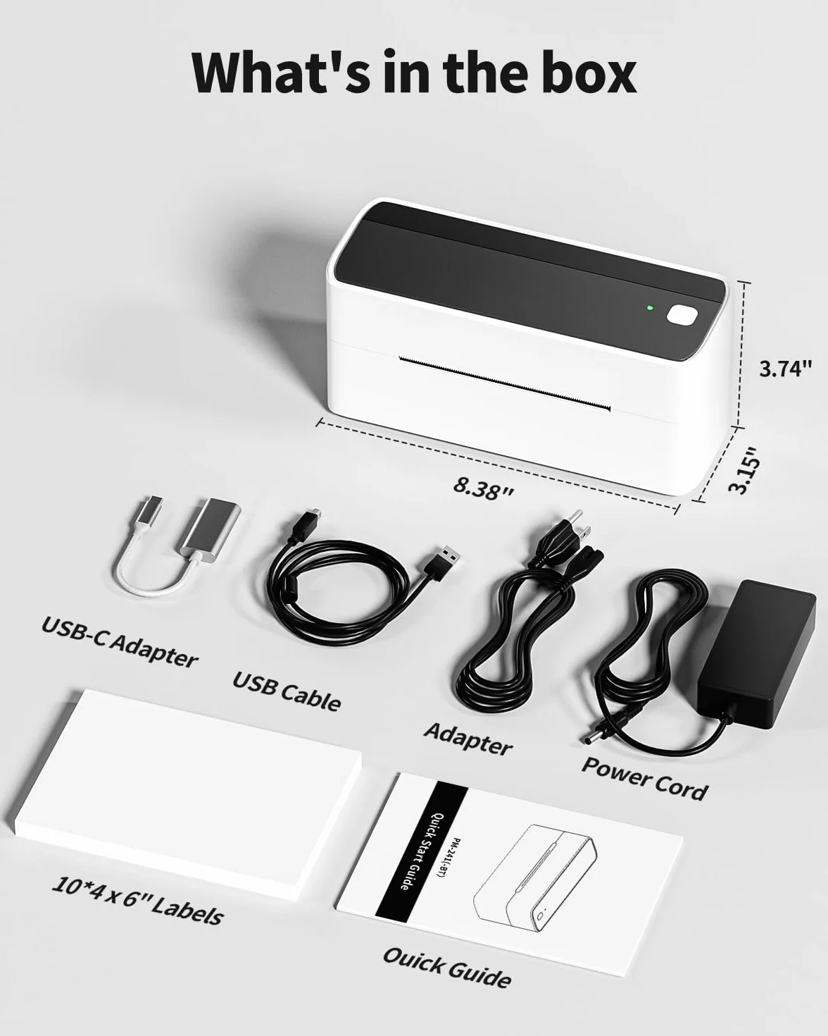 Phomemo 241 Imprimante Thermique Étiquettes 4 x 6 Pouces Bluetooth pour Expédition