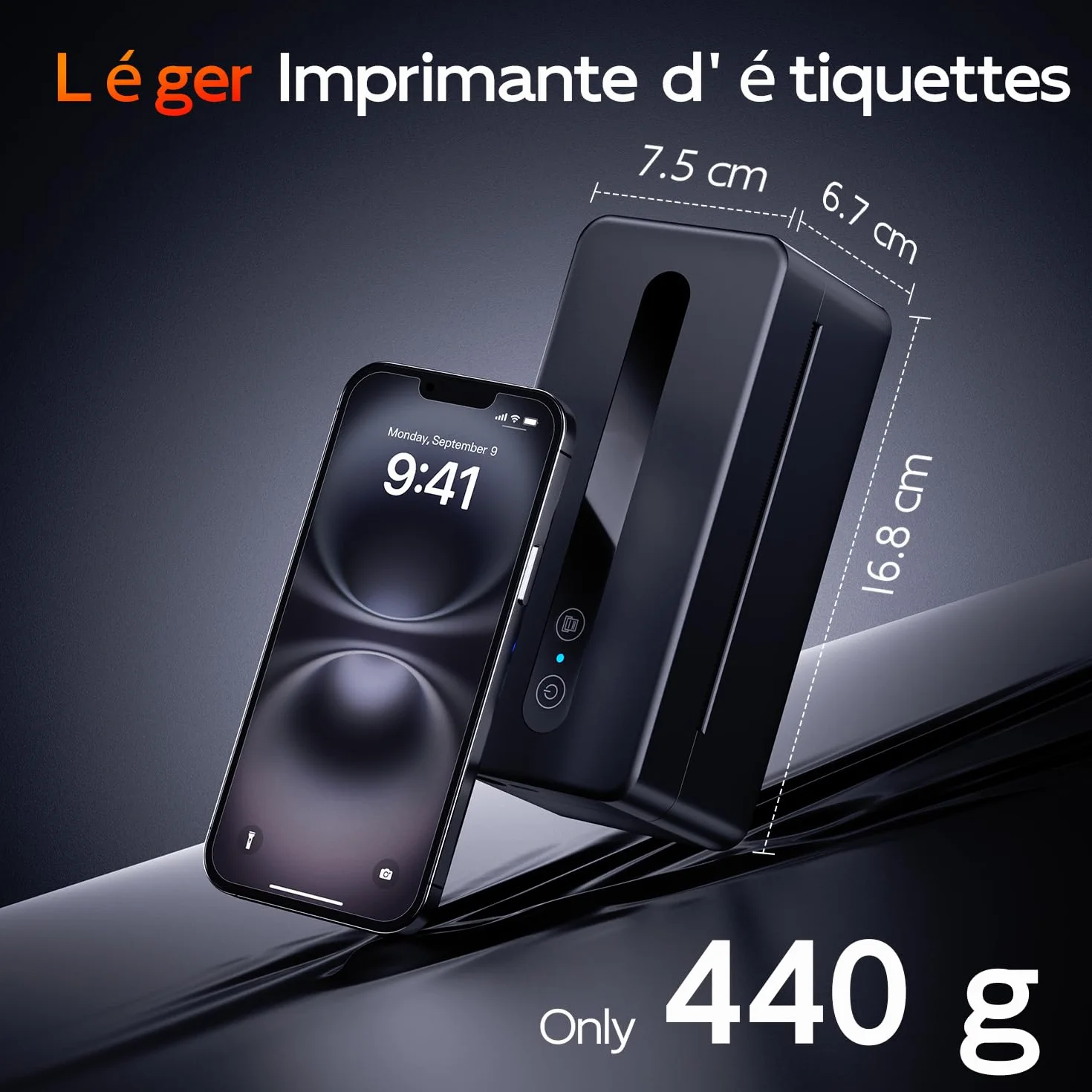 TATTMUSE Imprimante d'étiquettes d'expédition 4x6 Bluetooth USB Thermique Compatible Vinted Amazon Cdiscount