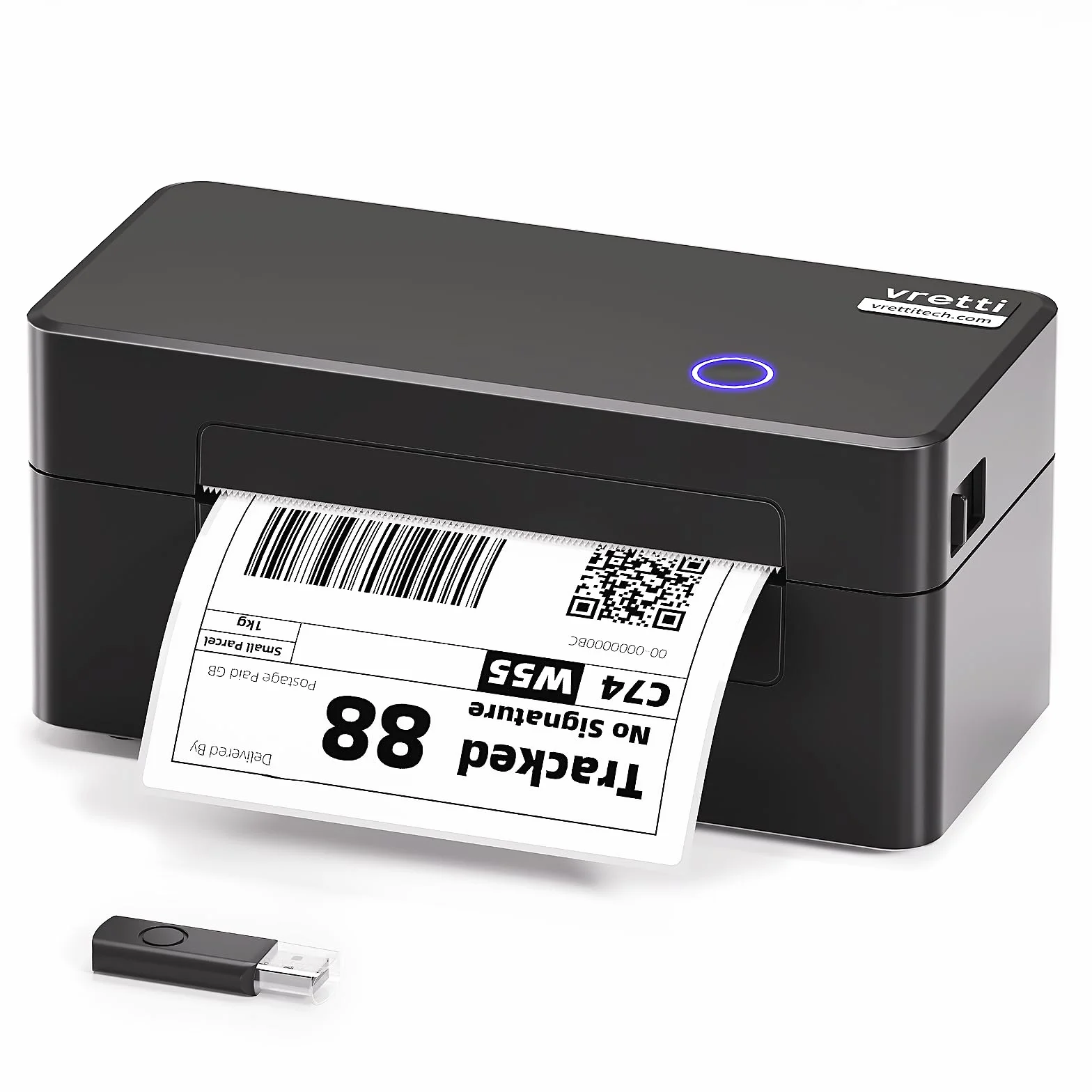 vretti DB402 Imprimante d'étiquettes USB Thermique 4x6, 152mm/s, Compatible Amazon Shopify DHL FedEx UPS