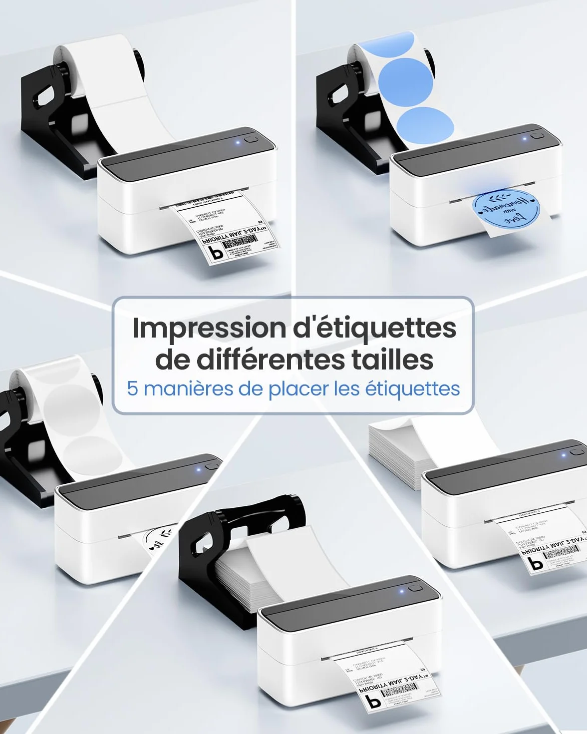 Phomemo 241 Imprimante Thermique Étiquettes 4 x 6 Pouces Bluetooth pour Expédition
