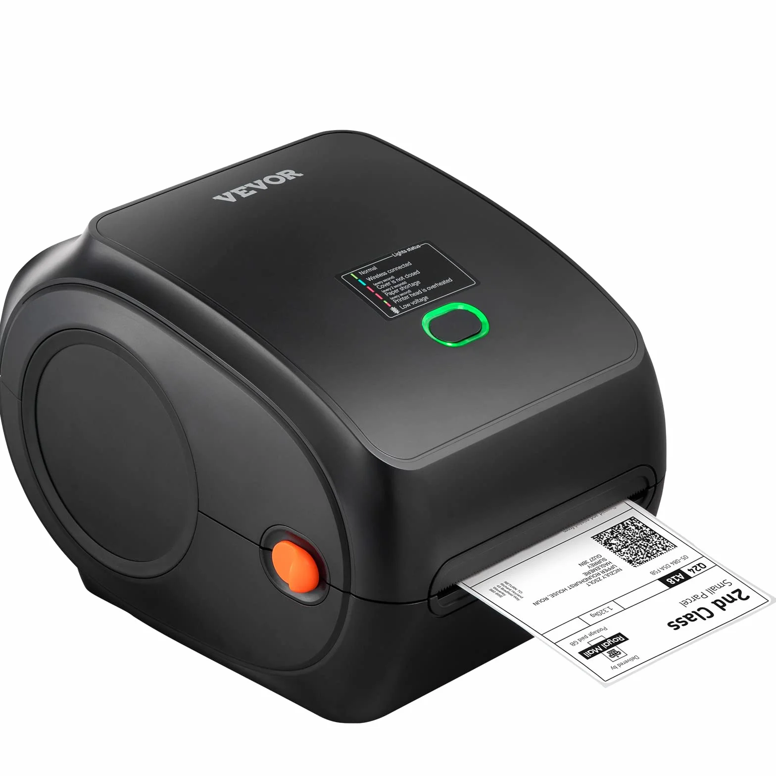 VEVOR Imprimante Étiquettes Thermique Direct 4x6 Code Barre USB Bluetooth 150 mm/s 300 dpi pour Colis Expédition