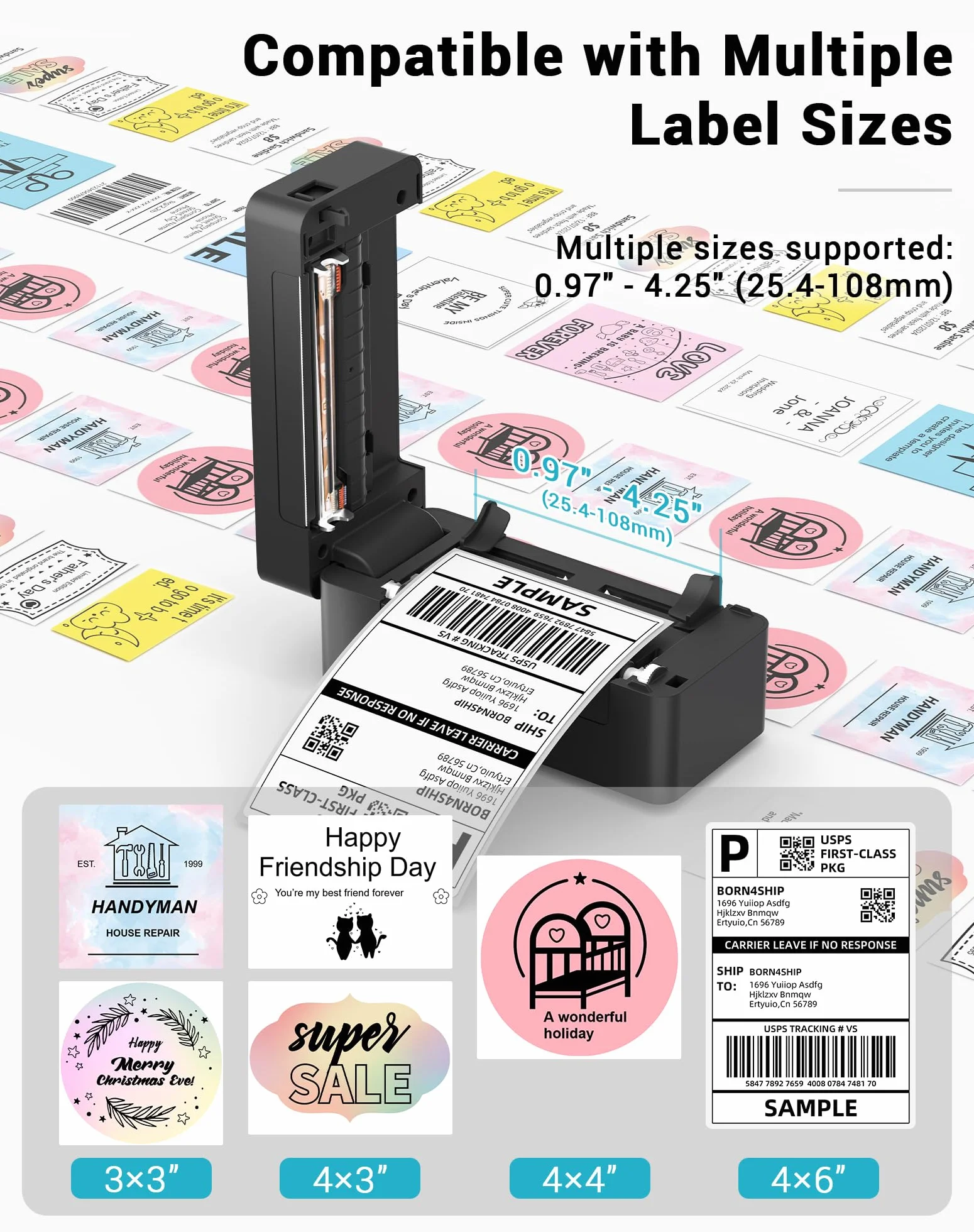 Imprimante d'Étiquettes Thermique 4 x 6 USB Compatible Etsy Amazon Expédition DHL